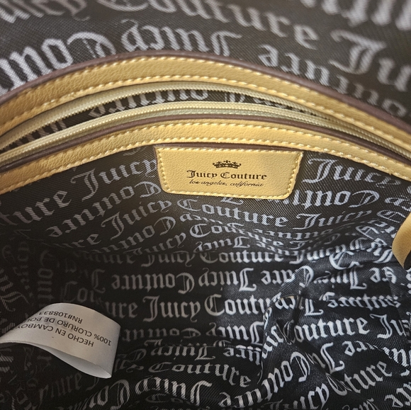 ✨️JUICY COUTURE YELLOW LEATHER ORIGINAL SATCHET PURSE✨️ OG JUICY COUTURE - Picture 9 of 11